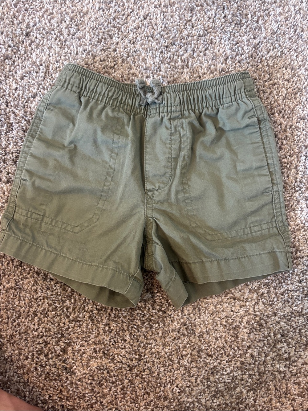 Janie and Jack Olive Green Elastic-Waist Athletic Shorts